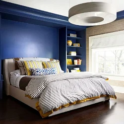 Bedroom Interior Yellow Blue