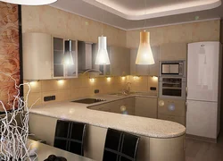 Дизайн освещения кухни в доме