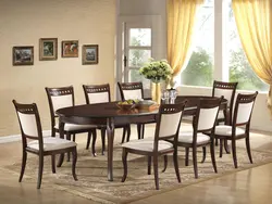 Large Dining Table In The Living Room Photo