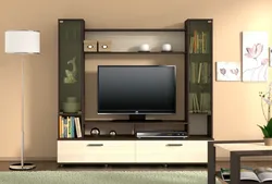 Kiçik mənzillər üçün mini televizor divarları fotoşəkili