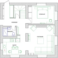 Living room interior drawing