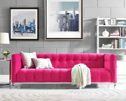 Bright sofas in the living room interior photo