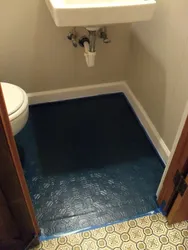 How To Paint A Bathroom Floor Photo