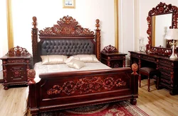 Mahogany bedroom interior