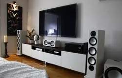 Living room design with speakers