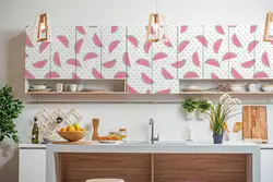 Самаклейныя шпалеры на сцены для кухні фота