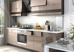 Mocha-colored kitchen photos in the interior