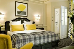 Yellow Bed In The Bedroom Interior Photo