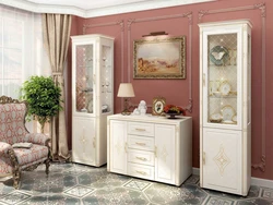 Living room fresco presses furniture in the interior photo