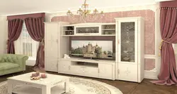 Living room fresco presses furniture in the interior photo