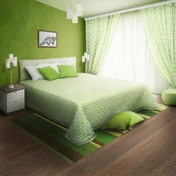 Зеленое Покрывало В Интерьере Спальни