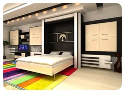 Bedroom design with transformable bed