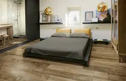 Porcelain tiles in the bedroom photo