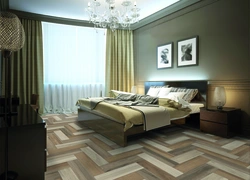 Porcelain tiles in the bedroom photo