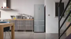 Холодильник haier в интерьере кухни