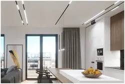 Световые линии в кухне гостиной дизайн