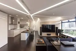 Light Lines In The Kitchen Living Room Design