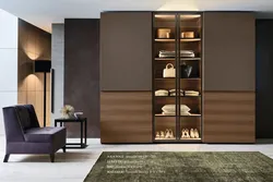 Wardrobes in the living room for clothes photo