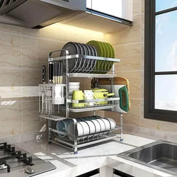 Дизайн сушилки для посуды на кухне