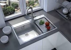 Large sink in the kitchen photo