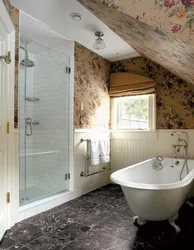 Bathroom With Sloping Ceiling Photo