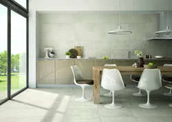 60x60 tiles in the kitchen interior