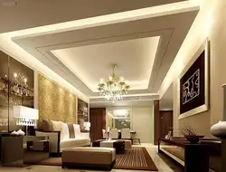Figured Ceiling In The Living Room Design