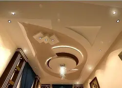 Потолок фигурный в гостиной дизайн