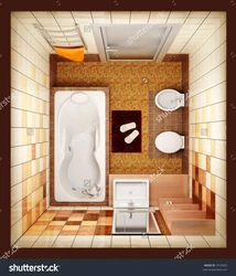 Дизайн ванной вид сверху