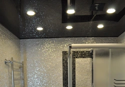 Photo Of Glossy Ceiling In The Bathroom