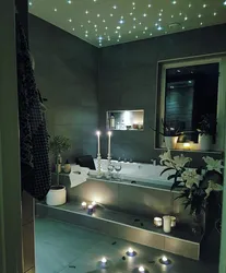 Дызайн столі ў ваннай з падсветкай