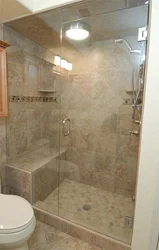 Shower cabin in the bathroom of Khrushchev photo