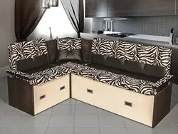 Диван мебели кунҷӣ барои акси ошхона