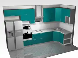 Kitchen with 3 corners design