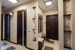 Design of doors in the hallway and corridor photo