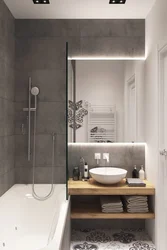 Bathroom design with rectangular tiles