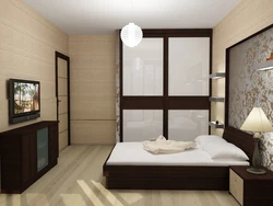 Bedroom design if the door is brown