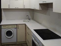 Kitchen Sets For A Small Kitchen With A Washing Machine Photo