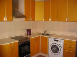 Kitchen Sets For A Small Kitchen With A Washing Machine Photo