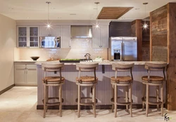 Wooden Bar Counters For The Kitchen Photo