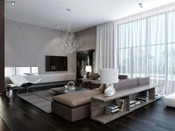 Photos in the interior of a living room in a modern style