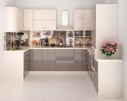 Mocha matte kitchen photo in the interior