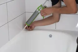 Silicone sealant for bathtub photo
