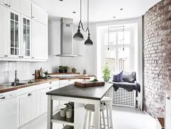 Kitchen walls in Scandinavian style photo