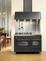 Modern gas stoves for the kitchen with oven photo