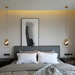 Bedside lamps for bedroom interior