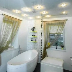 Design of a small bath with suspended ceilings