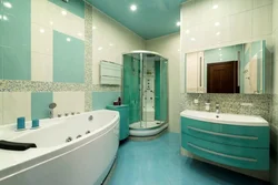 Дизайн маленькой ванны с натяжными потолками