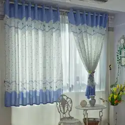 Curtains in the living room short to the window sill photo modern