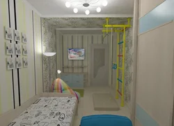 Bedroom design with a child in Khrushchev